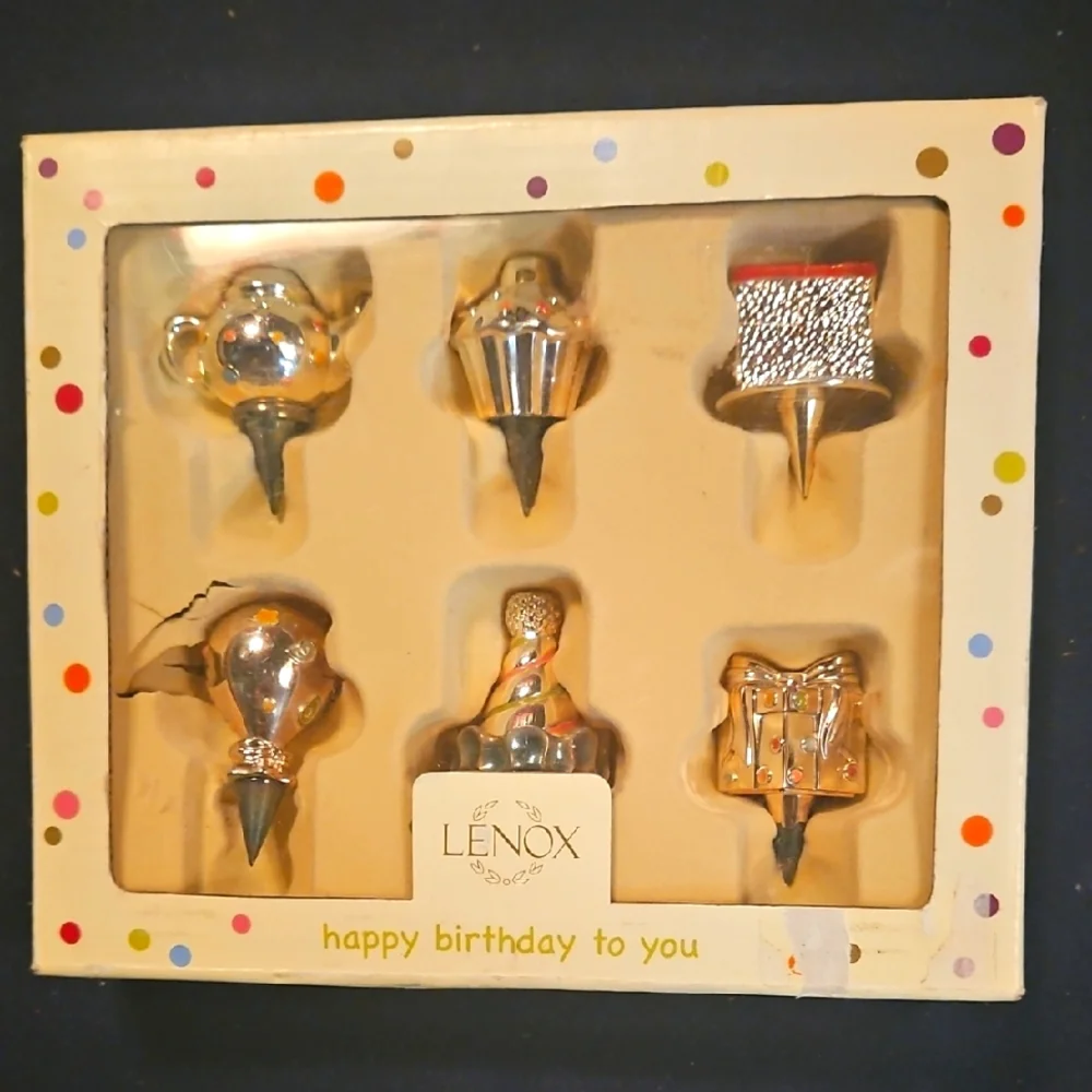 NIB - Lenox Silver Cake Toppers Elegant Party Supplies